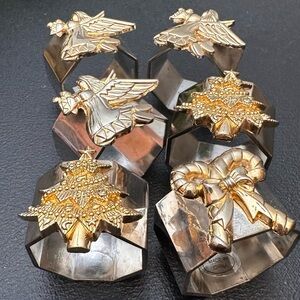 Gold and Silver Holiday Napkin Rings